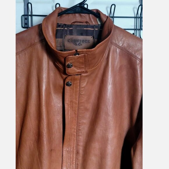 VTG Robert Comstock & Co Lambskin Leather Jacket XL Motorcycle Bomber Flight - Picture 4 of 16